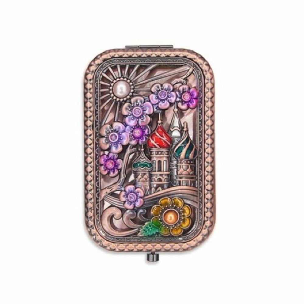 Compact Rose Golden Mirror